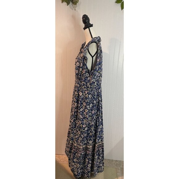 Lane Bryant Floral Print Maxi Dress With Pockets 16 100% Cotton Shell - Picture 3 of 15